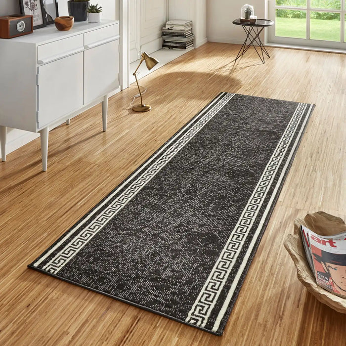 Hanse Home basic casa black Black Living Room Geometric Rug.