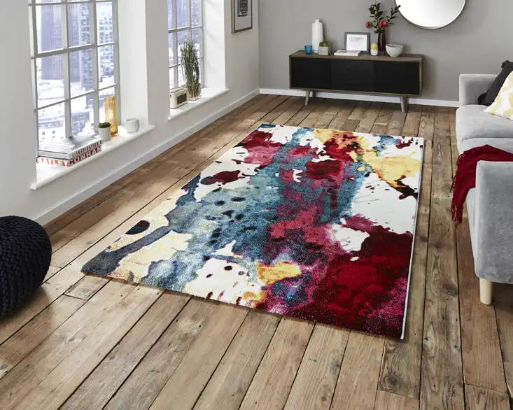Think Rugs sunrise 9349a Multicoloured Living Room Rug.