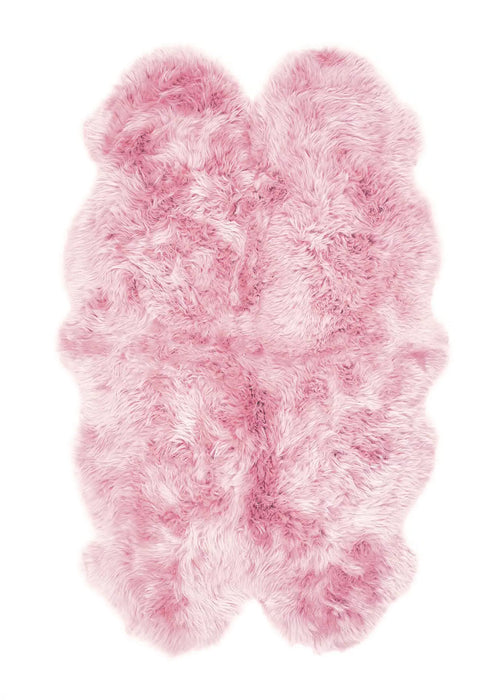 Origins sheepskins hug adobe rose Pink Living Room Wool Rug.