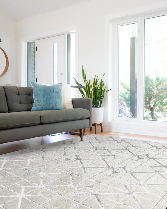 Asiatic aurora au11 lattice Grey Living Room Rug.