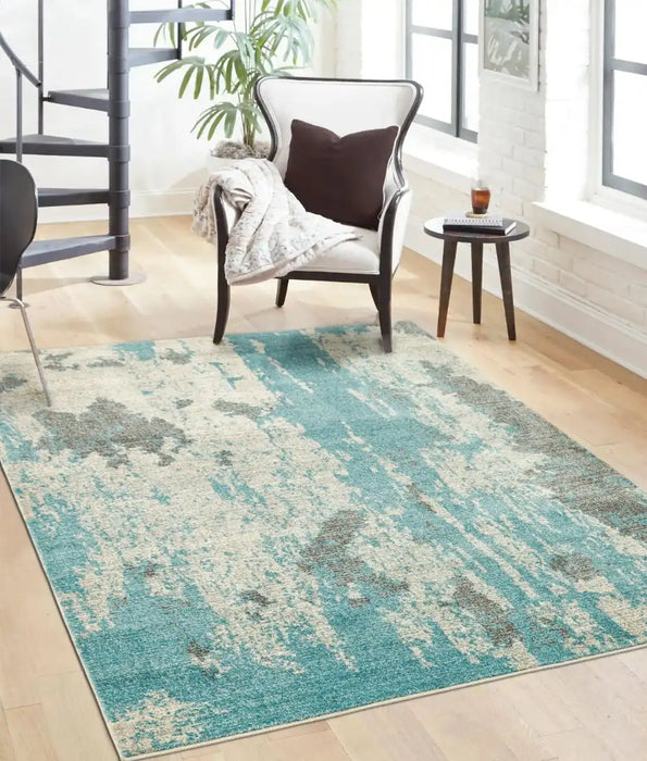 Asiatic nova nv15 duck egg Blue, Grey Living Room Rug.