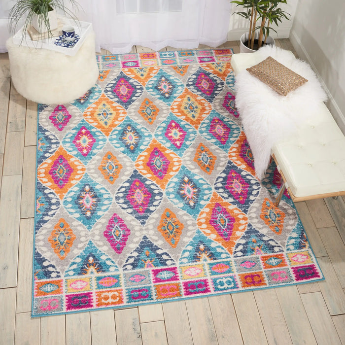 Nourison passion nourison psn02 multi coloured Multicoloured Living Room Rug.