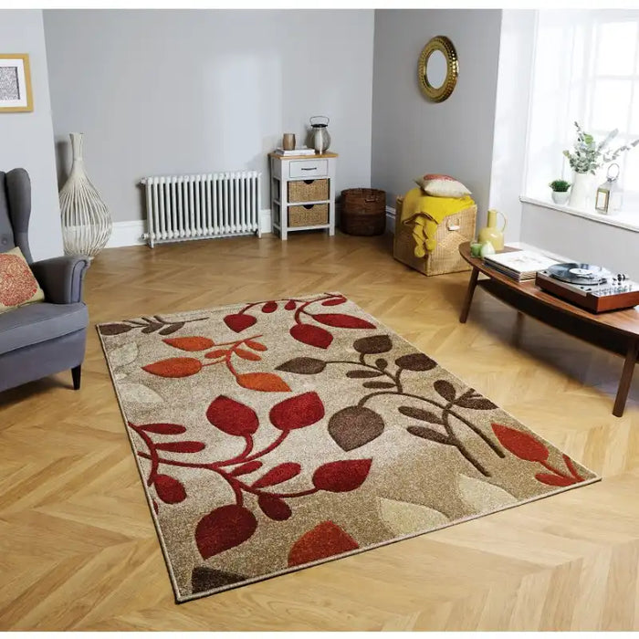 Oriental Weavers portland 1096 m Brown, Beige, Red Living Room Geometric Rug.