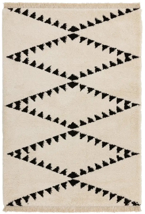 Asiatic rocco rc03 cream Ivory, Cream Living Room Geometric Rug.
