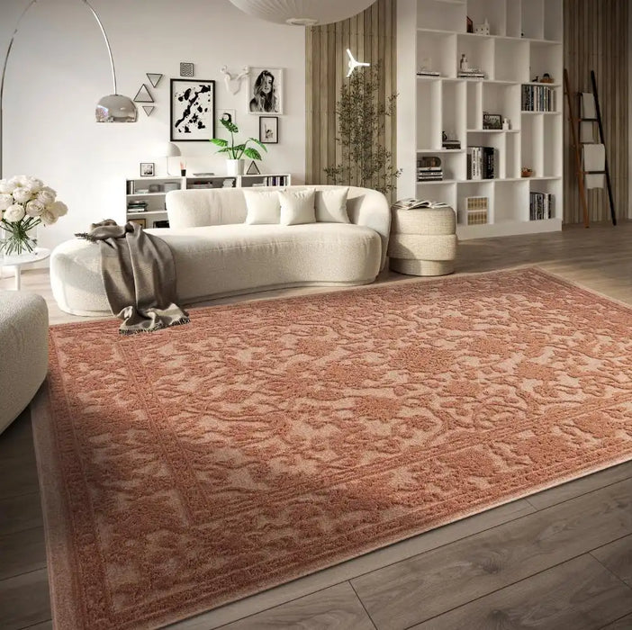 Villeroy and Boch 1879 106147 natural copper Orange Living Room Geometric Rug.