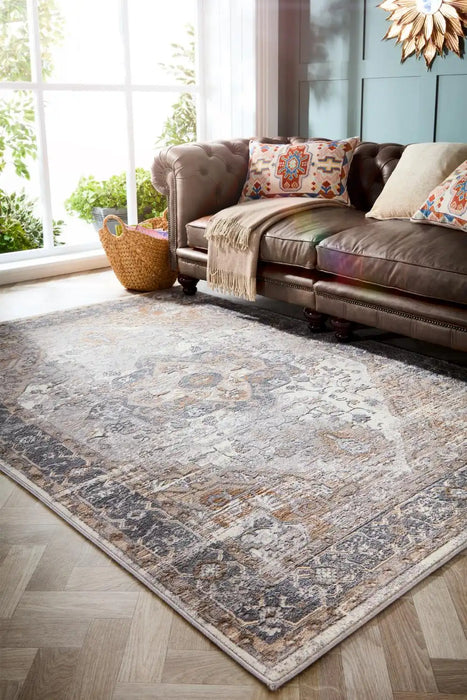 Origins alexandra cream grey Grey, Ivory Living Room Rug.
