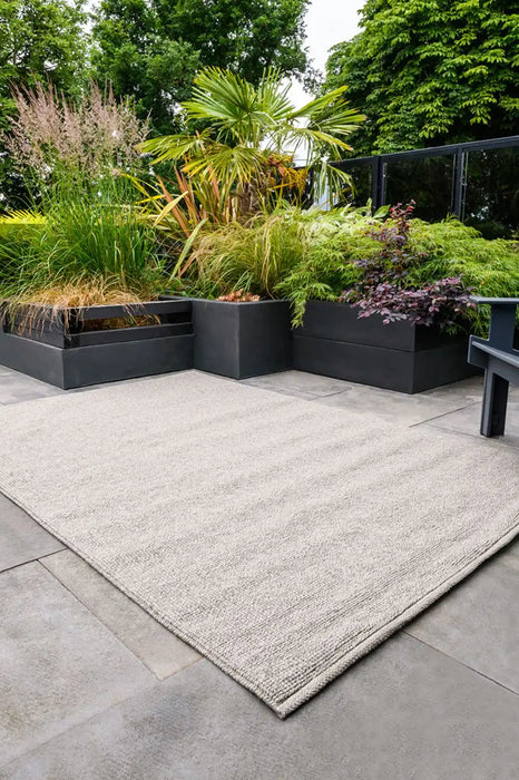 Woven Edge dreamweaver death by neutral grey Grey Living Room Rug.