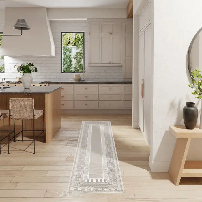 Nourison glitz glz07 ivory Ivory Living Room Geometric Rug.