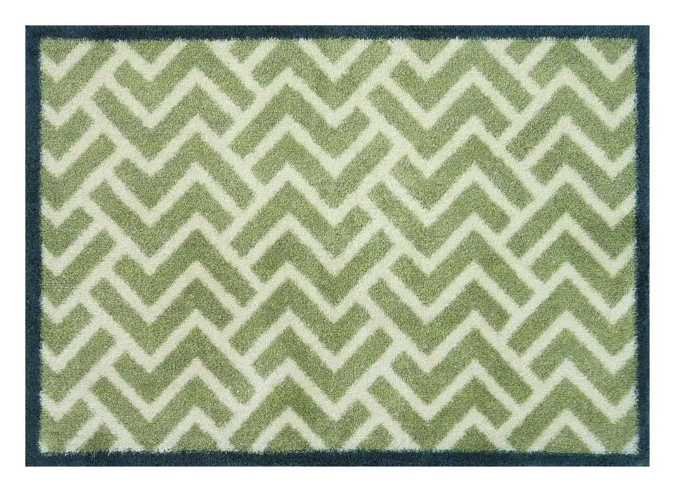 Turtle Mat turtle designs herringbone green Green Kitchen Washable Rug.