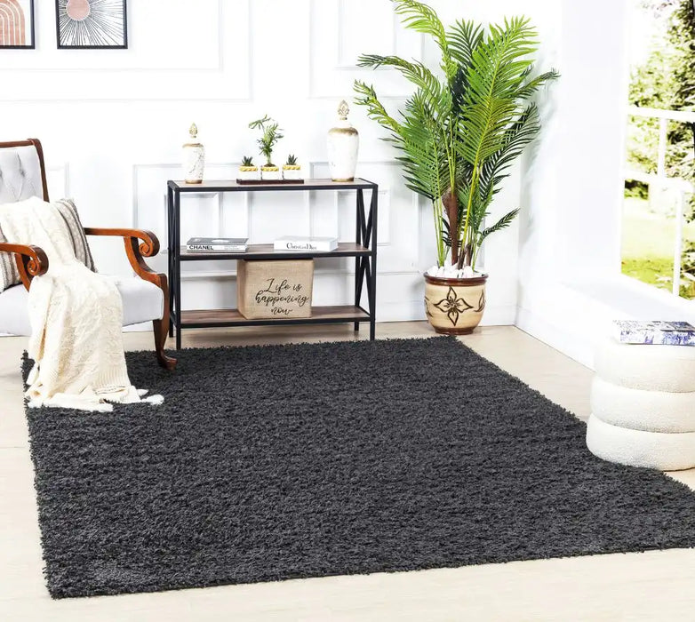 Surya fiv lilly 2302 grey Grey Living Room Shaggy Rug.