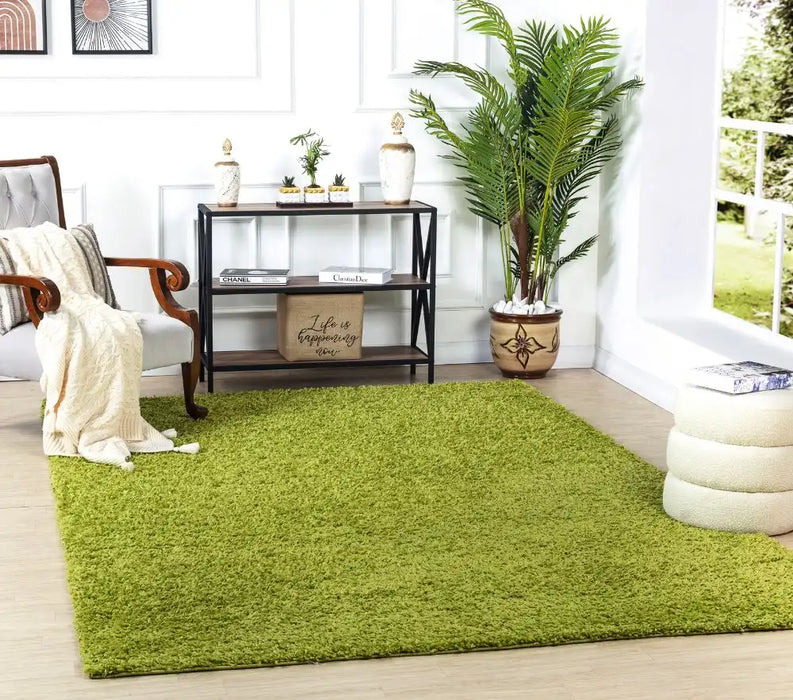 Surya fiv lilly 2307 green Green Living Room Shaggy Rug.