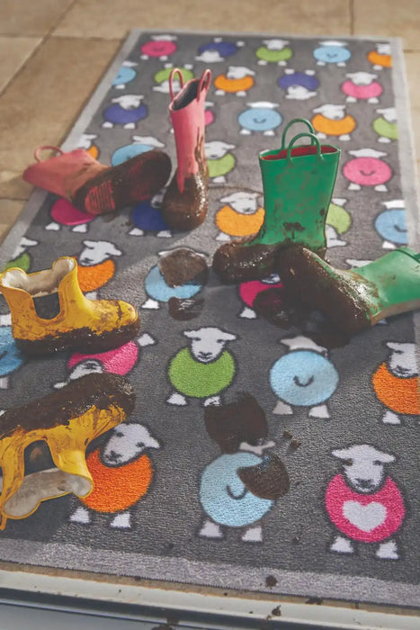 Hug Rug herdy marra grey Grey Outdoor Washable Rug.