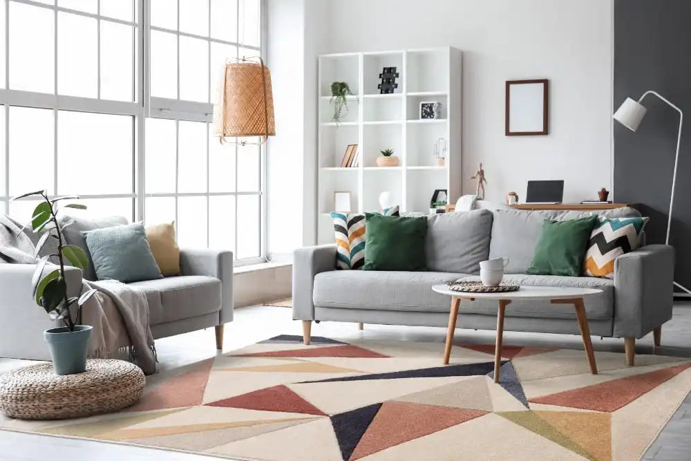 Asiatic sketch sk19 kaleidoscope multi Multicoloured, Pink, Red Living Room Rug.