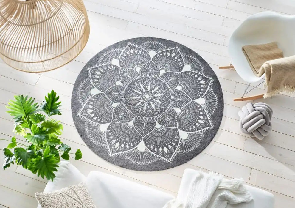 Wash + Dry decor stardream Grey Living Room Washable Rug.