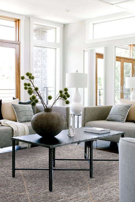Asiatic mulberry steel Grey Living Room Rug.