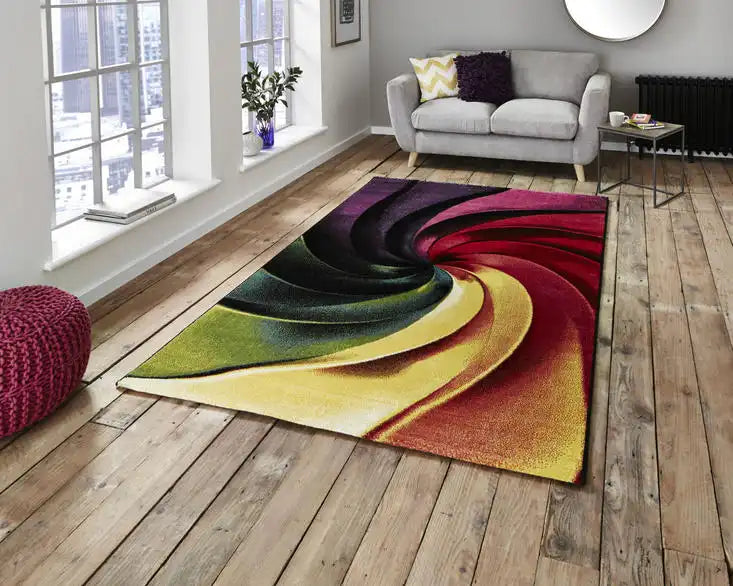 Think Rugs sunrise y498a Multicoloured Living Room Rug.