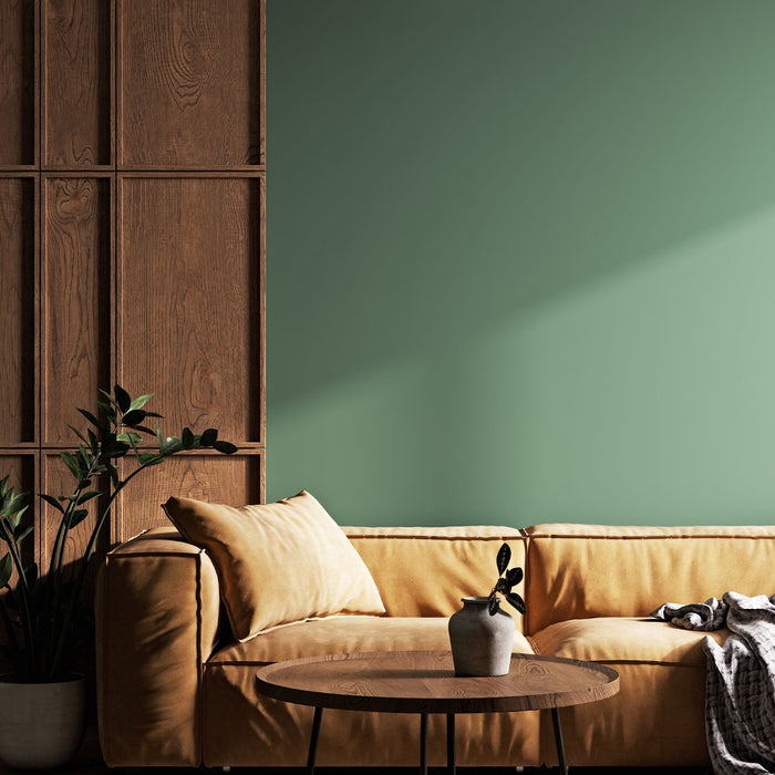 Green themed living room