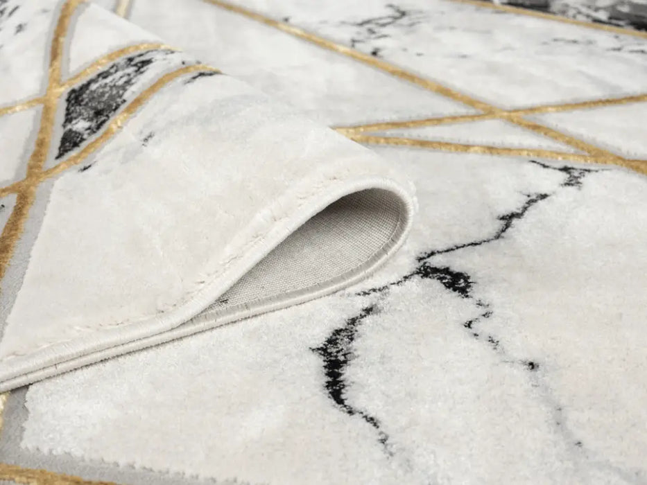 Bianco 0185MA Black Cream Rug