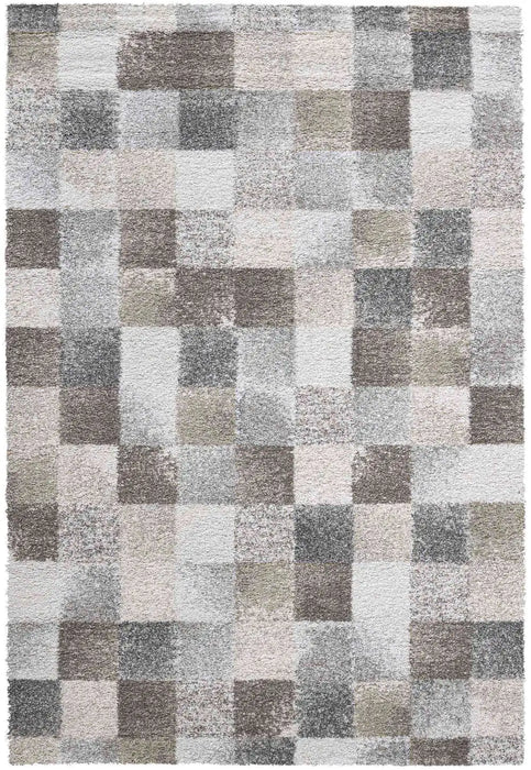 Mastercraft mehari 023 0245 6262 Brown, Grey, Beige, Ivory, Multicoloured Living Room Shaggy Rug.