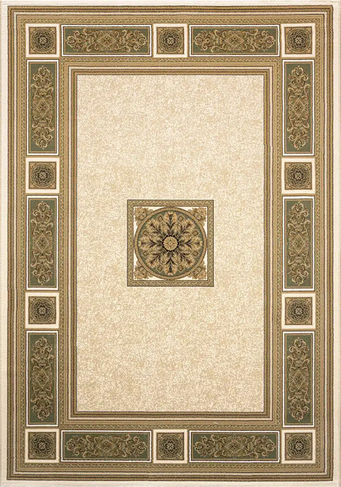 Mastercraft da vinci 057 0801 6444 Green, Ivory, Multicoloured Living Room  Rug.