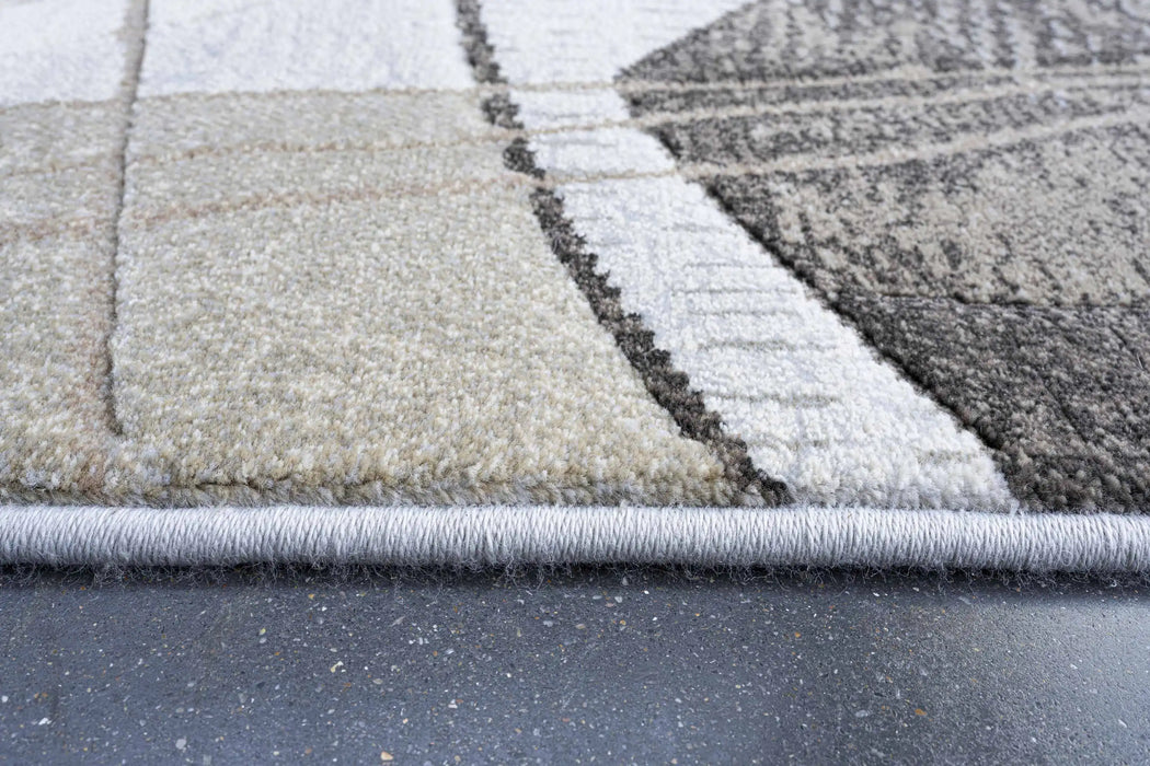 Mastercraft galleria 063 0763 6282 Grey, Multicoloured Living Room Moroccan Rug.