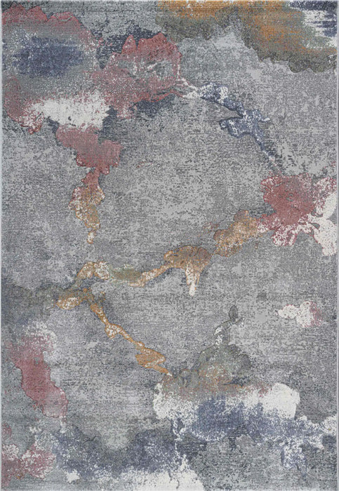 Mastercraft galleria 63802 7626 Grey, Multicoloured Living Room Moroccan Rug.