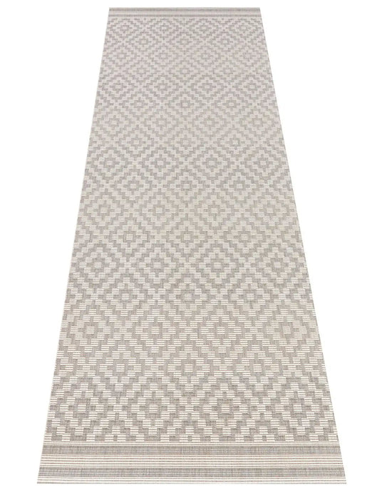 NorthRugs meadow raute grey cream Grey Living Room Striped Rug.