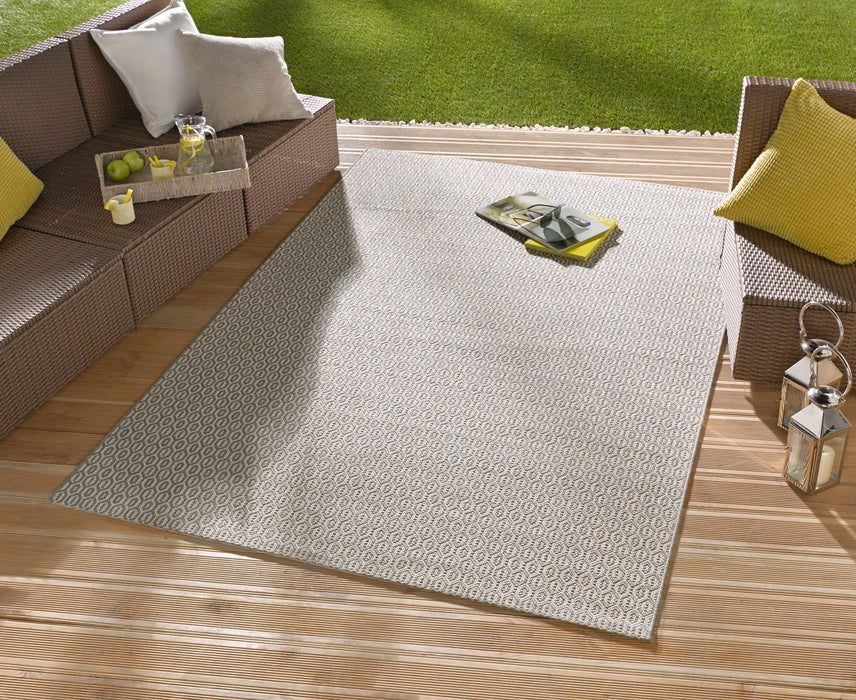 NorthRugs meadow coin grey Grey Living Room Striped Rug.