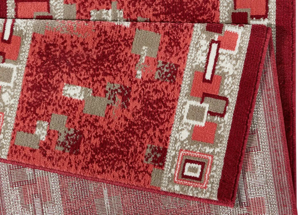 Hanse Home basic cube red Red Living Room Geometric Rug.