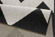 NorthRugs meadow unique black Black, Cream Living Room Striped Rug.