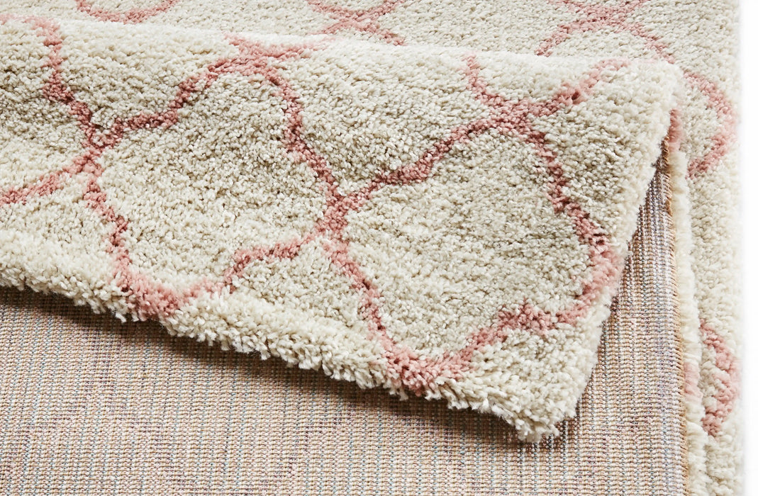 Mint Rugs grace luna cream rose Ivory, Pink Living Room  Rug.
