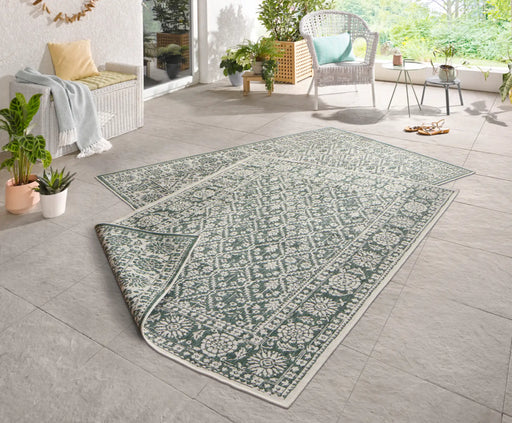 NorthRugs twin 103115 green cream Green, Cream Living Room  Rug.