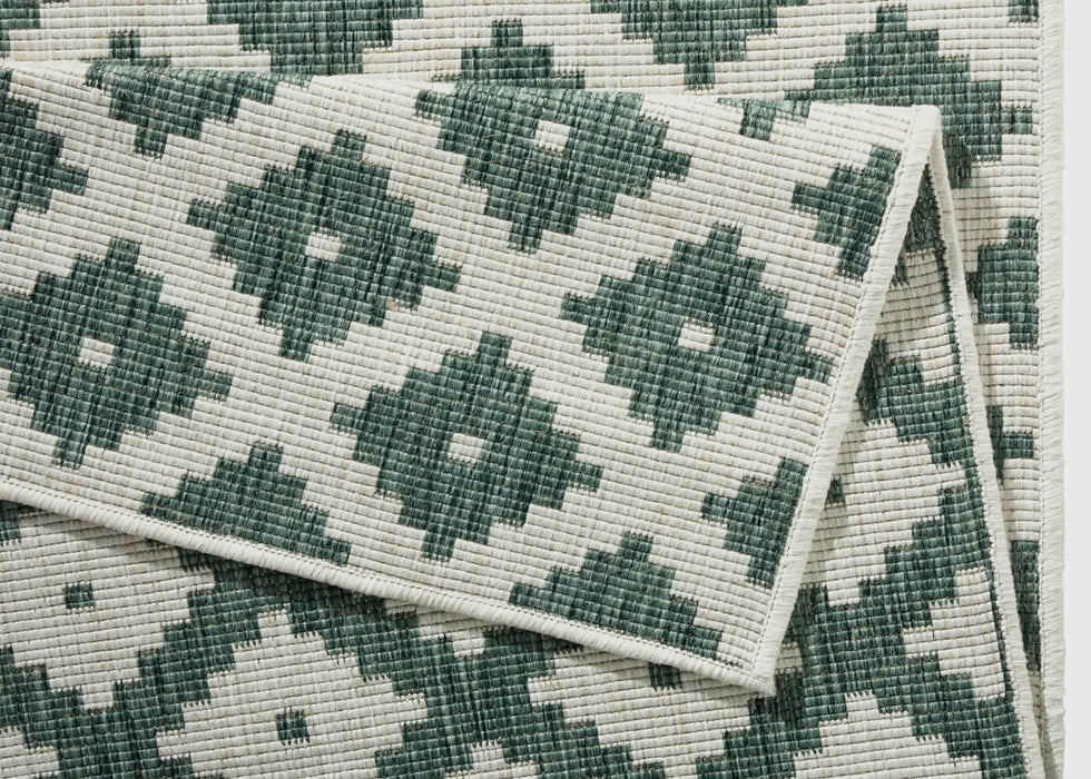 NorthRugs twin 103125 green cream Green, Cream Living Room  Rug.