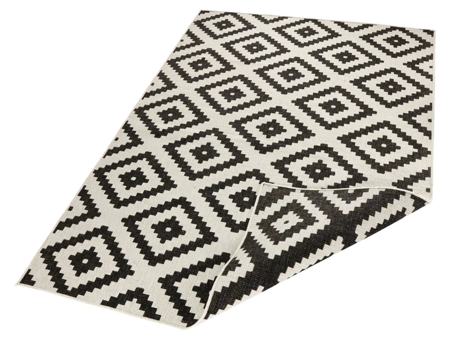 NorthRugs twin 103129 black cream Black, Cream Living Room  Rug.