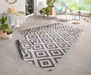 NorthRugs twin 103132 grey cream Grey, Cream Living Room  Rug.
