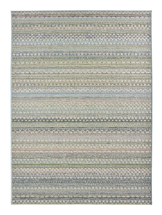 NorthRugs lotus pine pastel Blue, Multicoloured Living Room  Rug.