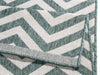 NorthRugs twin supreme palma green cream Green, Cream Living Room Striped Rug.