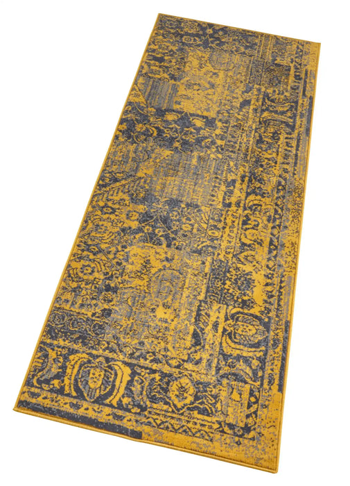 Hanse Home celebration plume gold grey Grey, Yellow Living Room Geometric Rug.