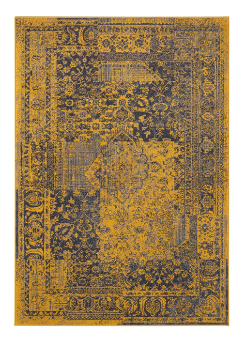Hanse Home celebration plume gold grey Grey, Yellow Living Room Geometric Rug.