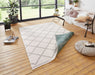 NorthRugs twin supreme corsica green cream Green, Cream Living Room Striped Rug.