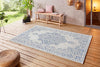 NorthRugs beach tilos cream blue Blue, Ivory Living Room  Rug.