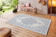 NorthRugs beach tilos cream blue Blue, Ivory Living Room  Rug.