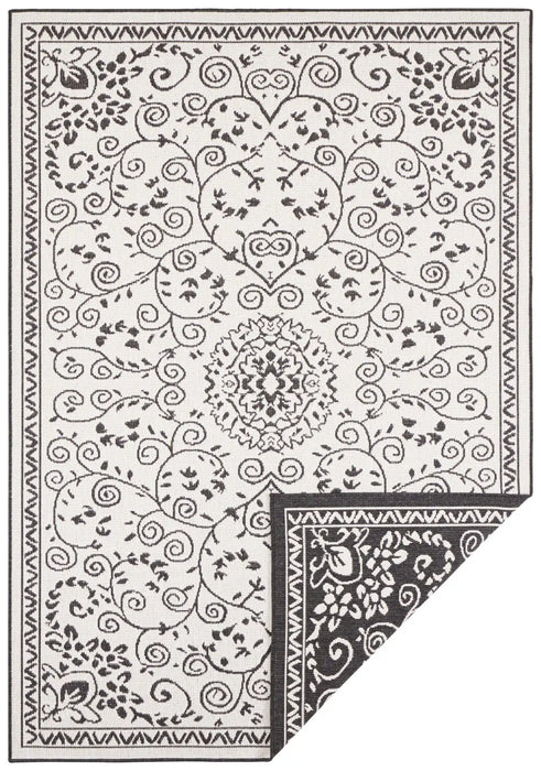NorthRugs twin supreme leyte black cream Black, Cream Living Room Striped Rug.