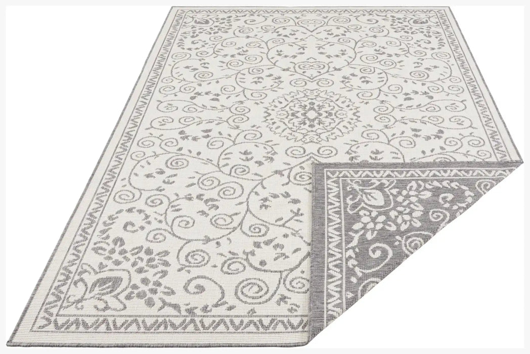 NorthRugs twin supreme leyte grey cream Grey, Cream Living Room Striped Rug.