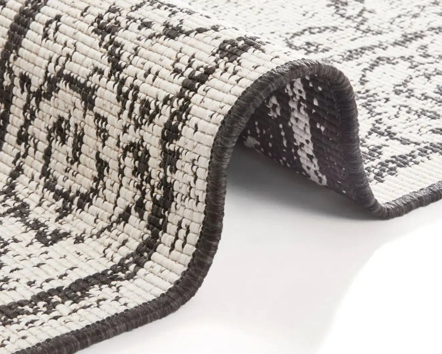 NorthRugs twin supreme cebu black cream Black, Cream Living Room Striped Rug.