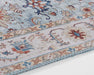 Nouristan asmar vivana heaven blue Blue, Multicoloured Living Room Moroccan Rug.