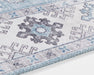 Nouristan asmar gratia brilliant blue Blue Living Room Moroccan Rug.