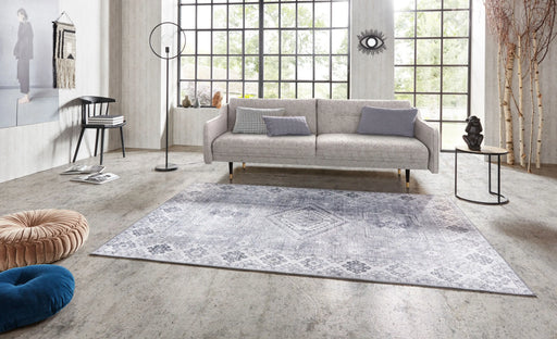 Nouristan asmar gratia graphite Grey Living Room Moroccan Rug.
