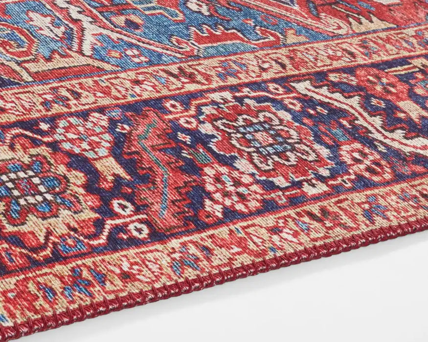Nouristan asmar amata red Red Living Room Moroccan Rug.