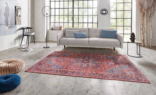 Nouristan asmar amata red Red Living Room Moroccan Rug.